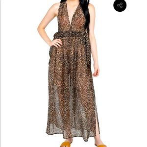 Leopard Maxi Cover Up NWT